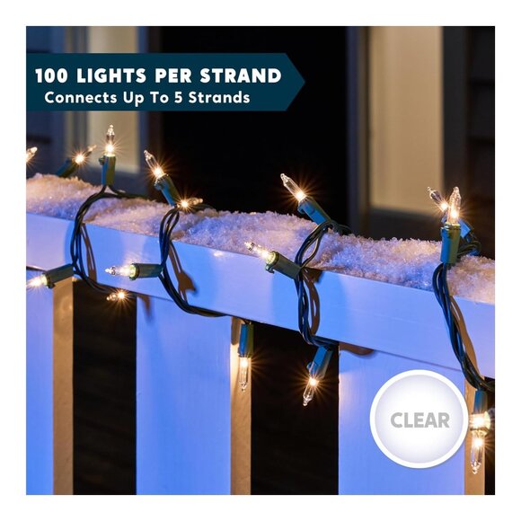 Joiedomi 300-Count Warm White Christmas String Lights, 67.5FT Green Wire, Indoor - Picture 3 of 6